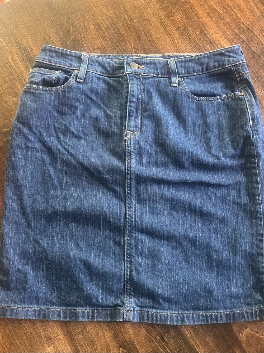 L.L. Bean Dark Blue Denim Mini Skirt